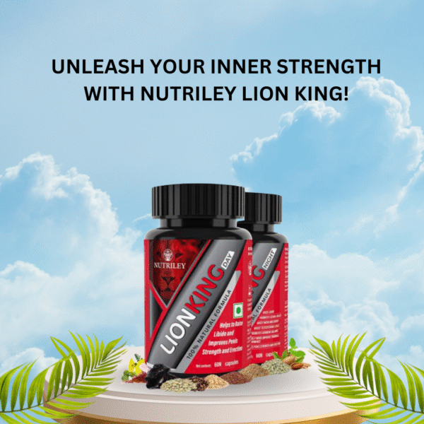NUTRILEY Lion King Men Wellness Day Night Capsules Improves Stamina (60 Capsules) - Image 2