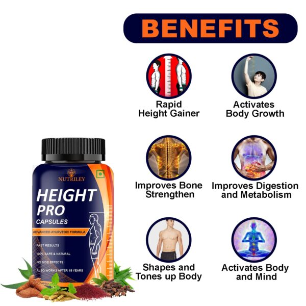 Nutriley Height Capsules For Women & Men 60 capsules - Image 4