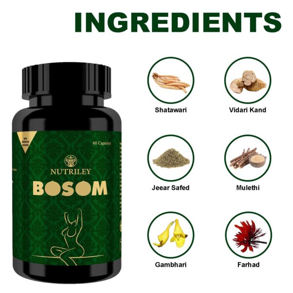 NUTRILEY Ayurvedic Capsules for Women With Shatawari, Vidari Kand, Mulethi, Gambhari 60 Capsules - Image 2
